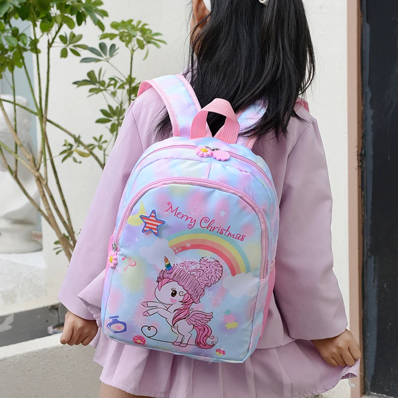 2022 Trend Unicorn School Backpack Cartoon Kindergarten Primary School Schoolbags for Girl Kawaii Children Backpacks Kids Bag