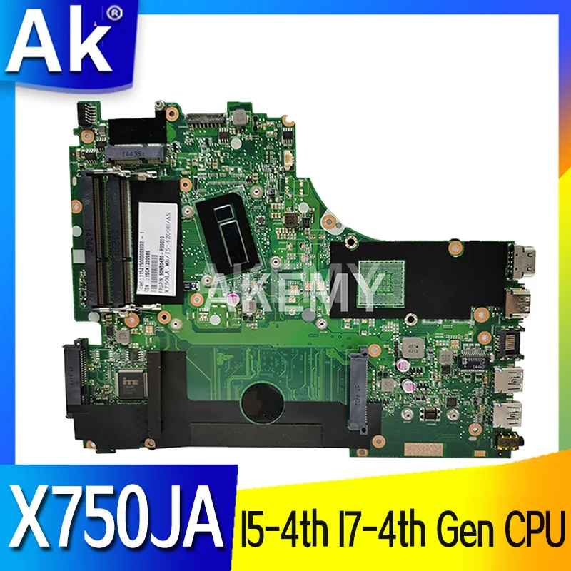 

X750JA motherboard with I5-4th Gen I7-4th Gen CPU For ASUS A750J K750J K750JB X750JB X750JN X750JA Laptop Motherboard Mainboard