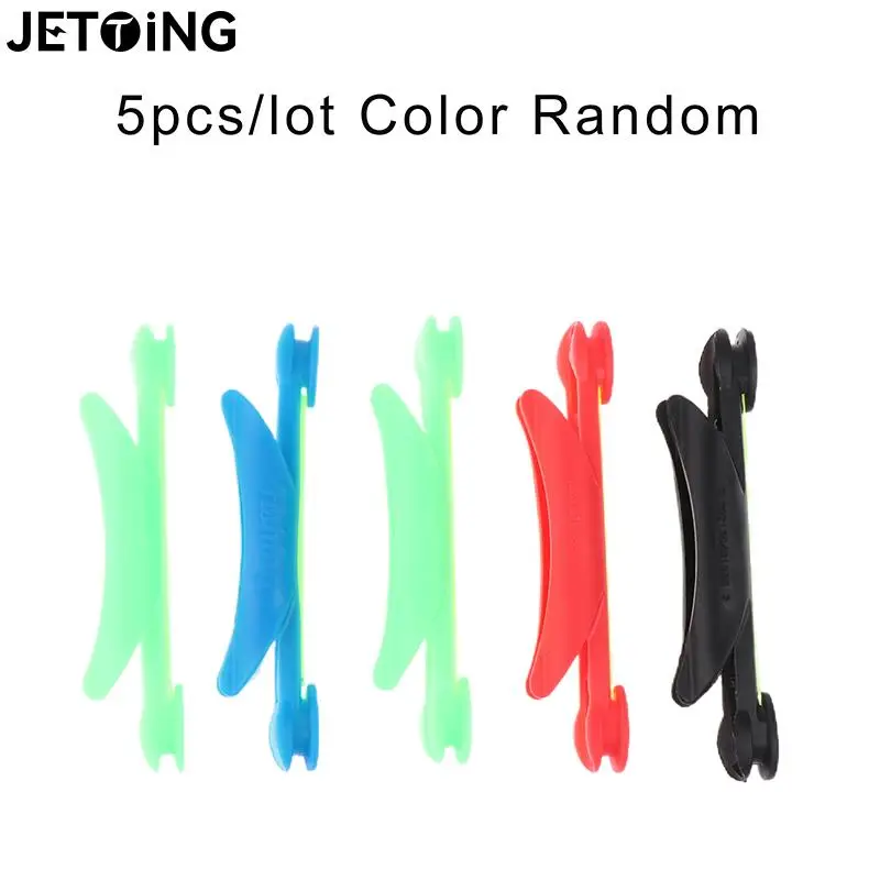 

5pcs Compact Premium Colorful Fishing Rod Holder Clips Wire Board Fishing Wire Board Anti-scratch Fishing Supplies Coiling Card