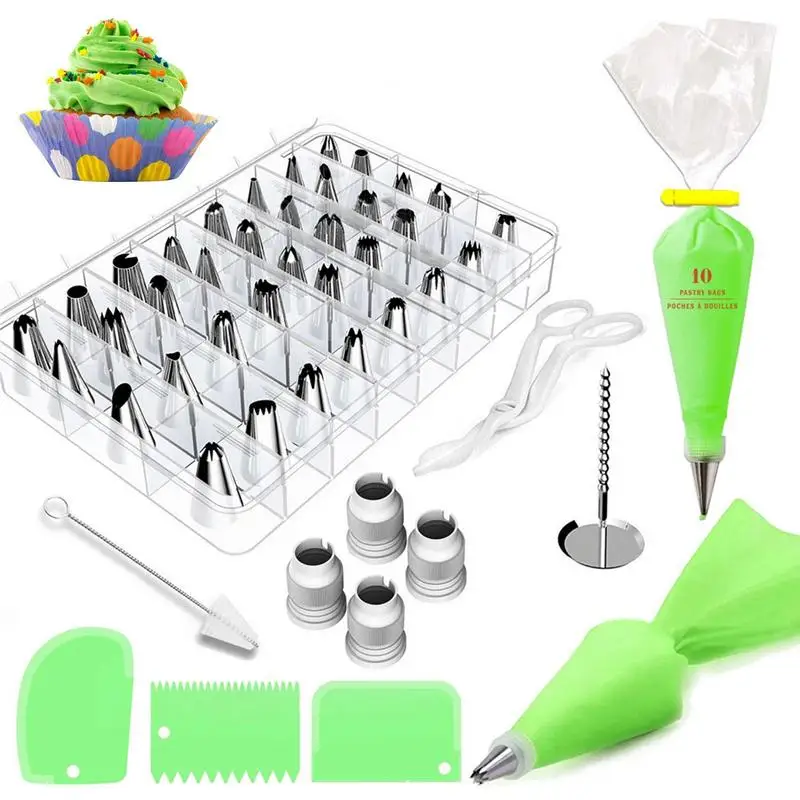 

PCSset Silicone Icing Piping Cream Pastry Bag And Icing Coupler DIY Cake Nozzle Cake Decorating Tips Fondant Pastry Tools