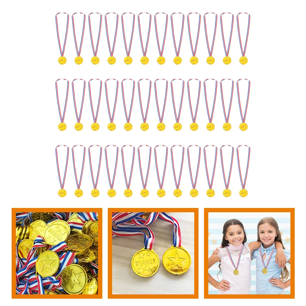 

36 Pcs Prize Tiny Toys For Kids Kids Encouragement Medals Children Gift Sports Model Cloth Awards Competition