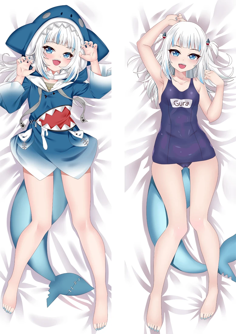 

Vtuber Gawr Gura Dakimakura body Pillowcase Cushion Case Cover