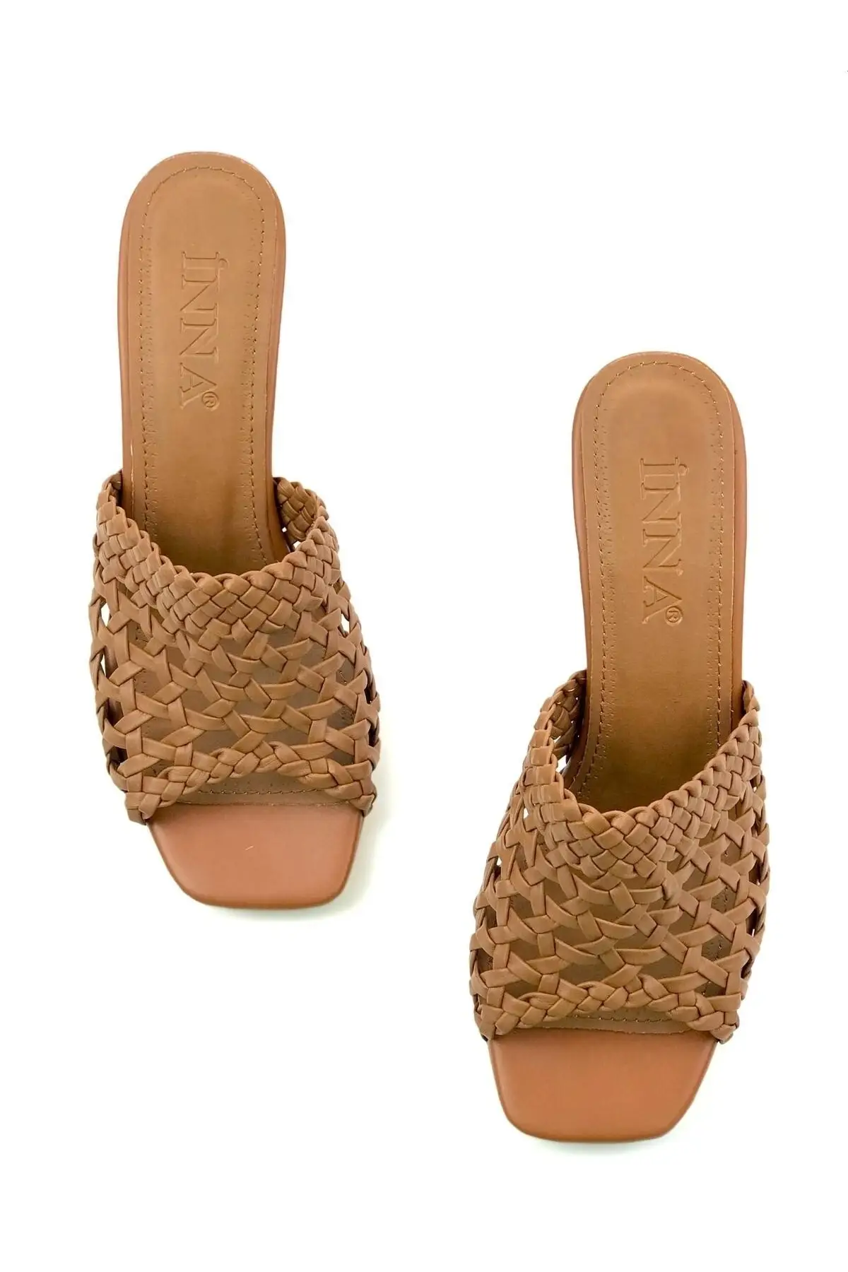 

Halbait women straw heels slippers