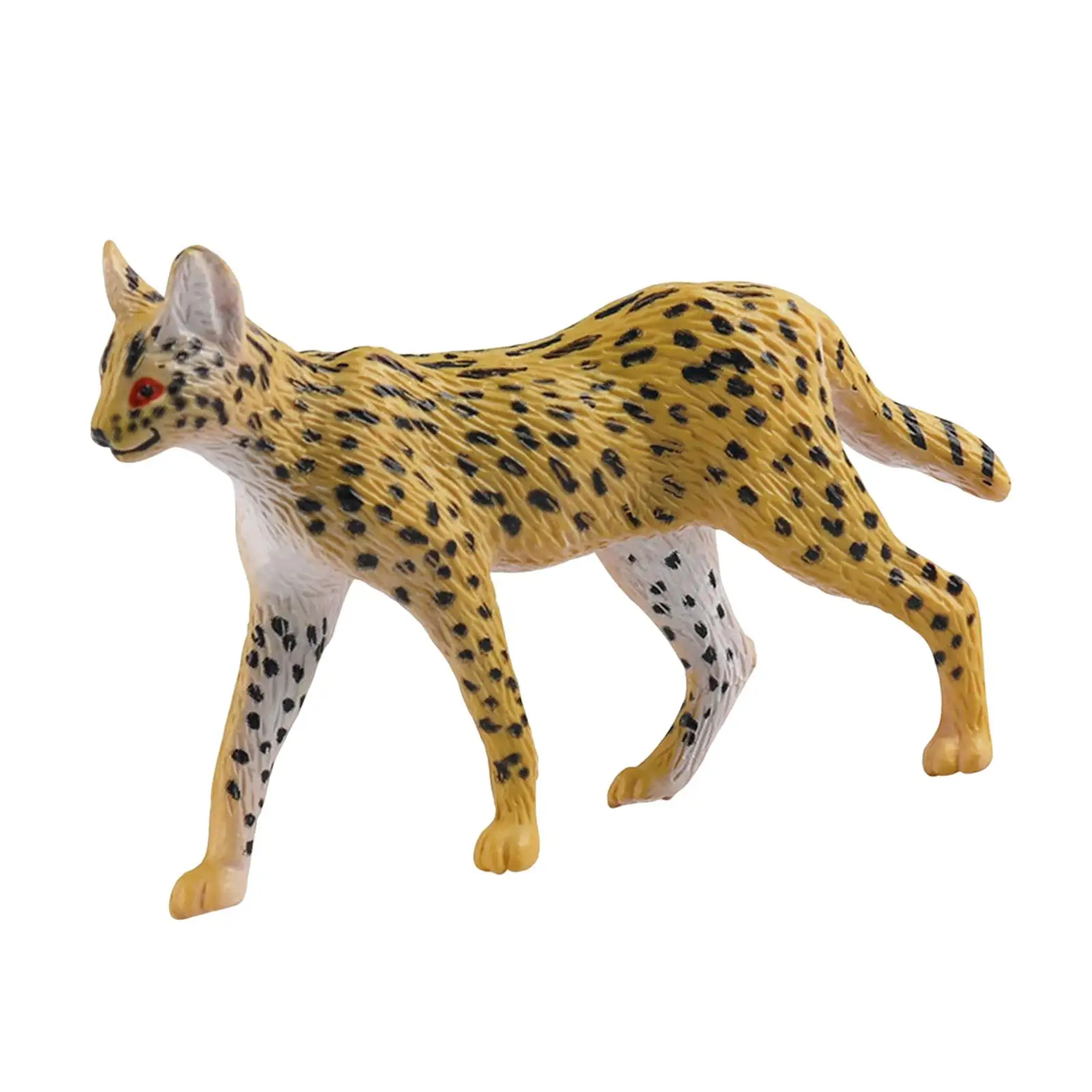 

African Cat Figure Wildlife Animal Figures Statue Playset for Party Toy