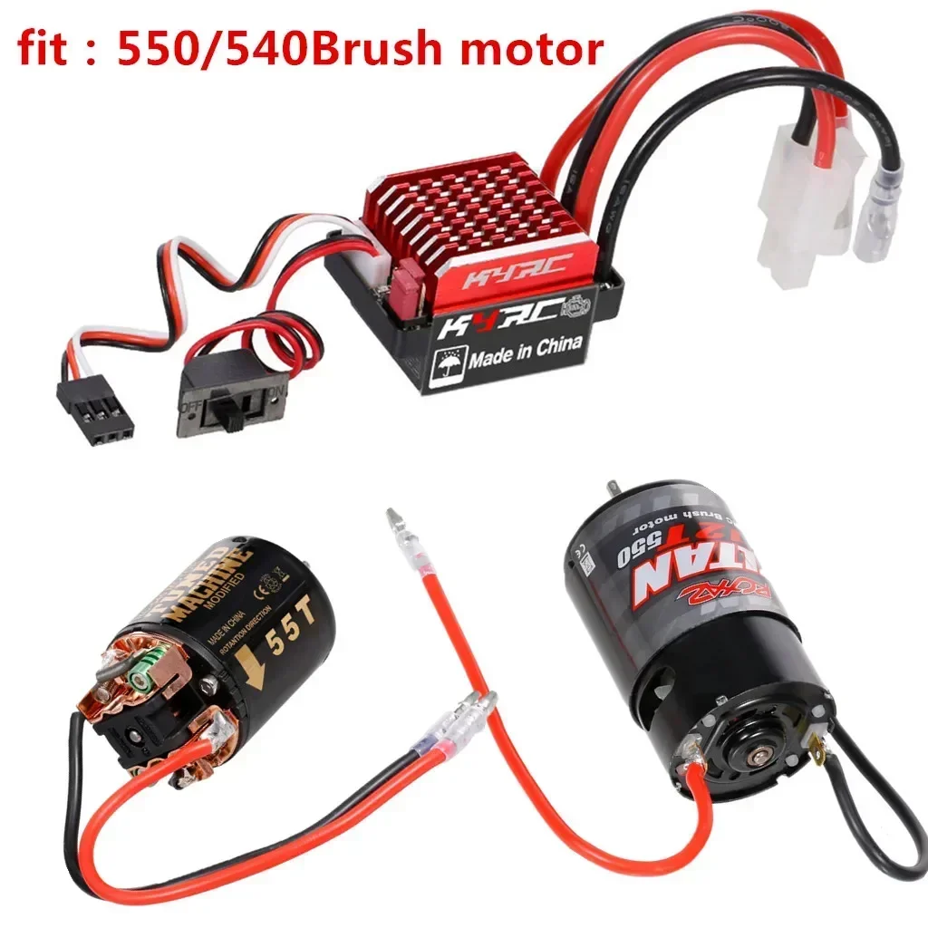 60A Матовый электрический регулятор скорости ESC 6V/2A BEC для 1/10 RC Car Trxs TRX4 Trx6 D90 HSP Redcat 4WD