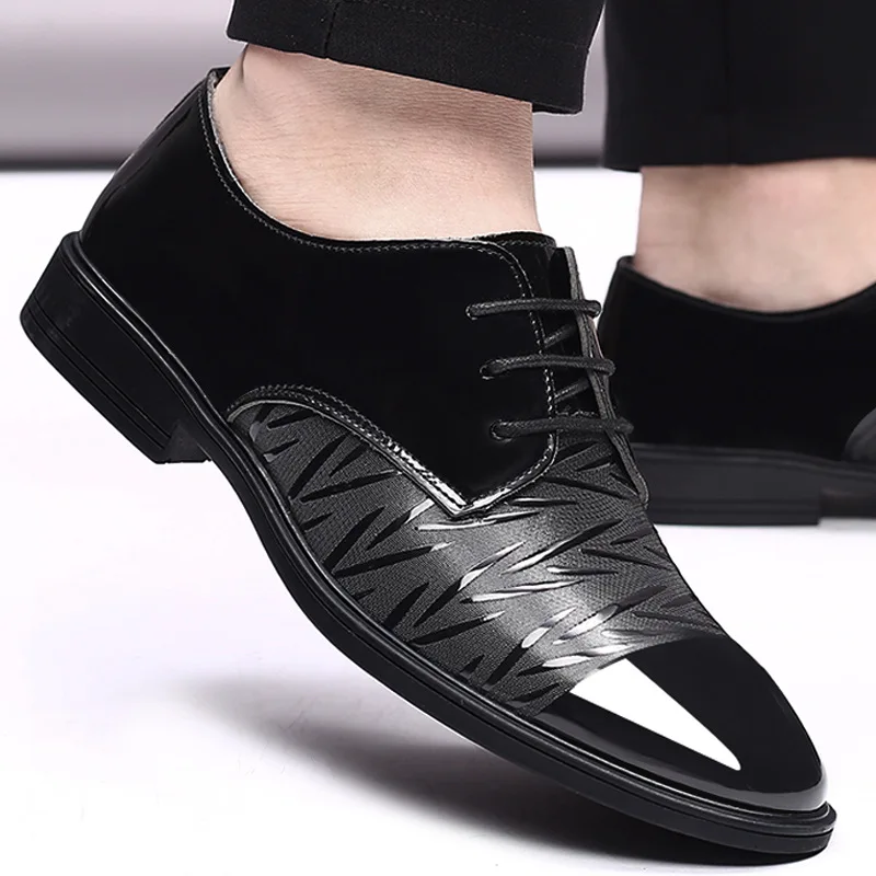 

Classic Business Men Dress Shoes Fashion Elegant Formal Wedding Shoes Men Slip on Office Oxford Shoes for Men Sapato Masculino