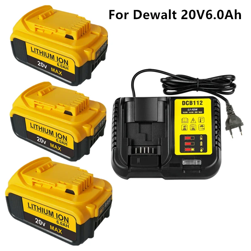 

Bonacell-батарея для литиевой промышленности для DeWalt, устройство максимум 20 в, XR, 6,0 А · ч, 18 в для моделей DCB200, D181, D182,