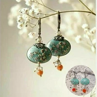 retro 925 silver dangle women fashion handmade jewelry earrings drop