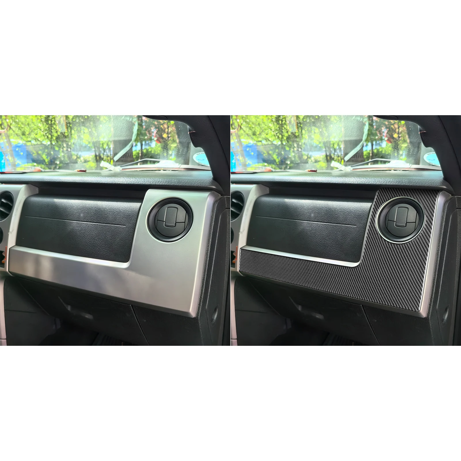 Для Ford F150 Raptor 2009-2014 углеродное волокно Co-pilot приборная панель вентиляционного