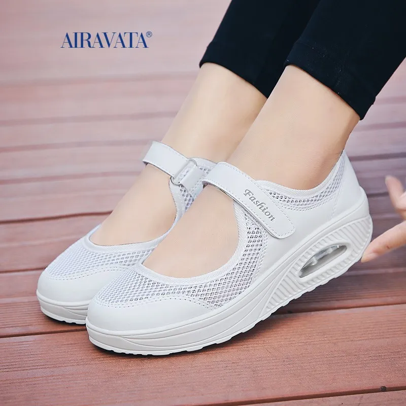Women Air Cushion Sneakers Women's Walking Shoes Breathable Comfortable Female Boat Shoes Platfoms Increasing Height