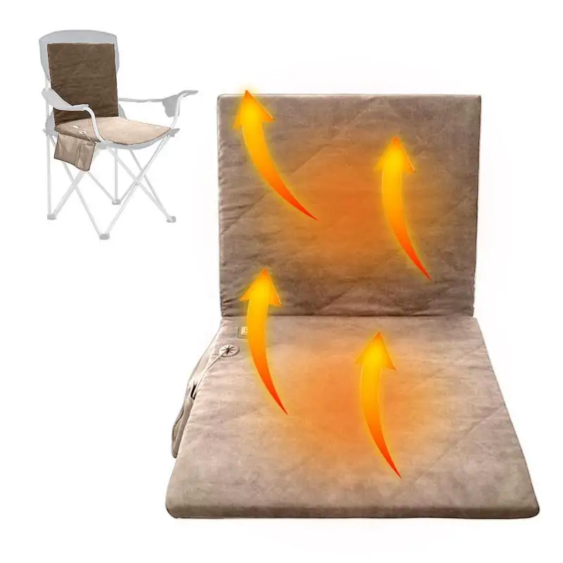 

USB Heated Chair Cushion Single Sofa Cushion With Temperature Controller Seat Cushion Heater Pad 40*40*4cm For Outdoor Camping