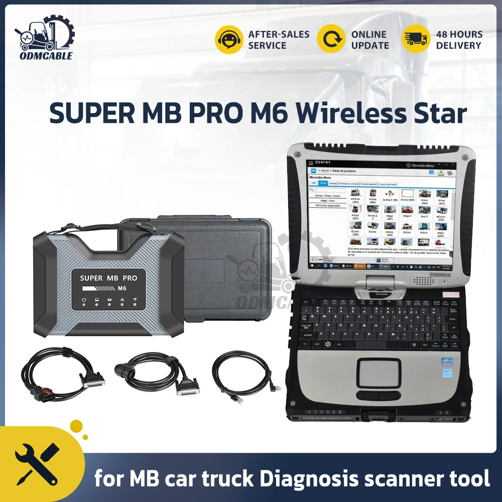 

Инструменты диагностики и тестирования грузовика DoIP M6 Superfor MB Pro M6, беспроводной диагностический инструмент Star, полнофункциональный