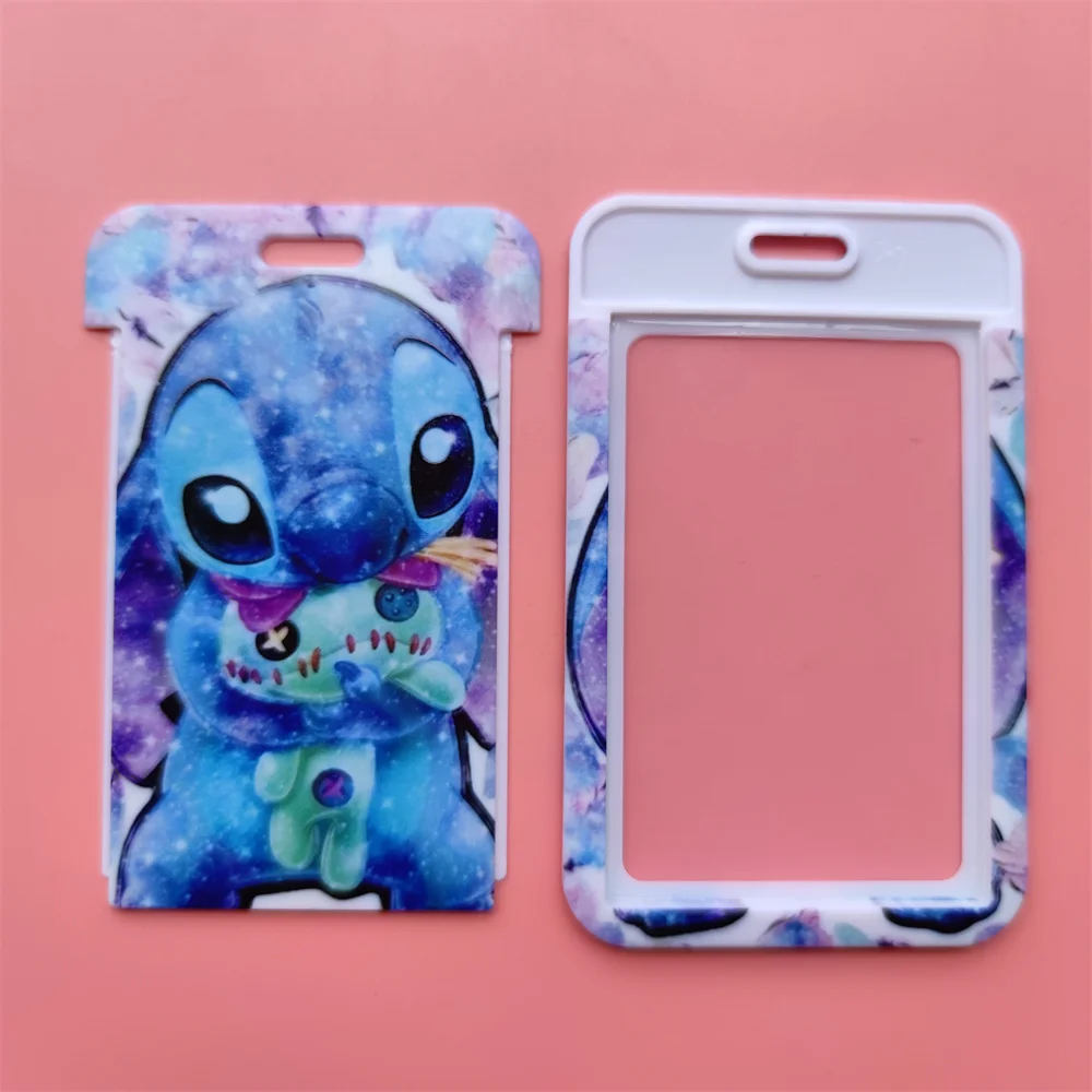 Пластиковый держатель для карт Disney Stitch с рисунком аниме крутой модный бейдж