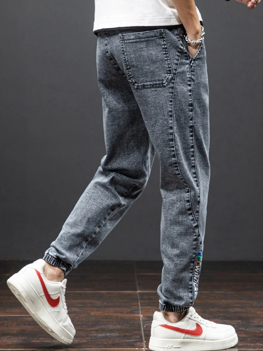 Spring Summer Baggy Jeans Men Black Cargo Pantalones Hombre Harem Pants Blue Streetwear Denim Trousers Plus Size 6XL 7XL 8XL
