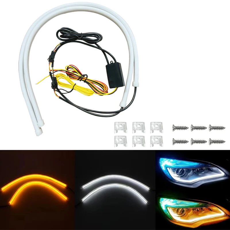 2 шт. 30 см 45 60 светодиодная лента двухцветная гибкая направляющая трубка дневные