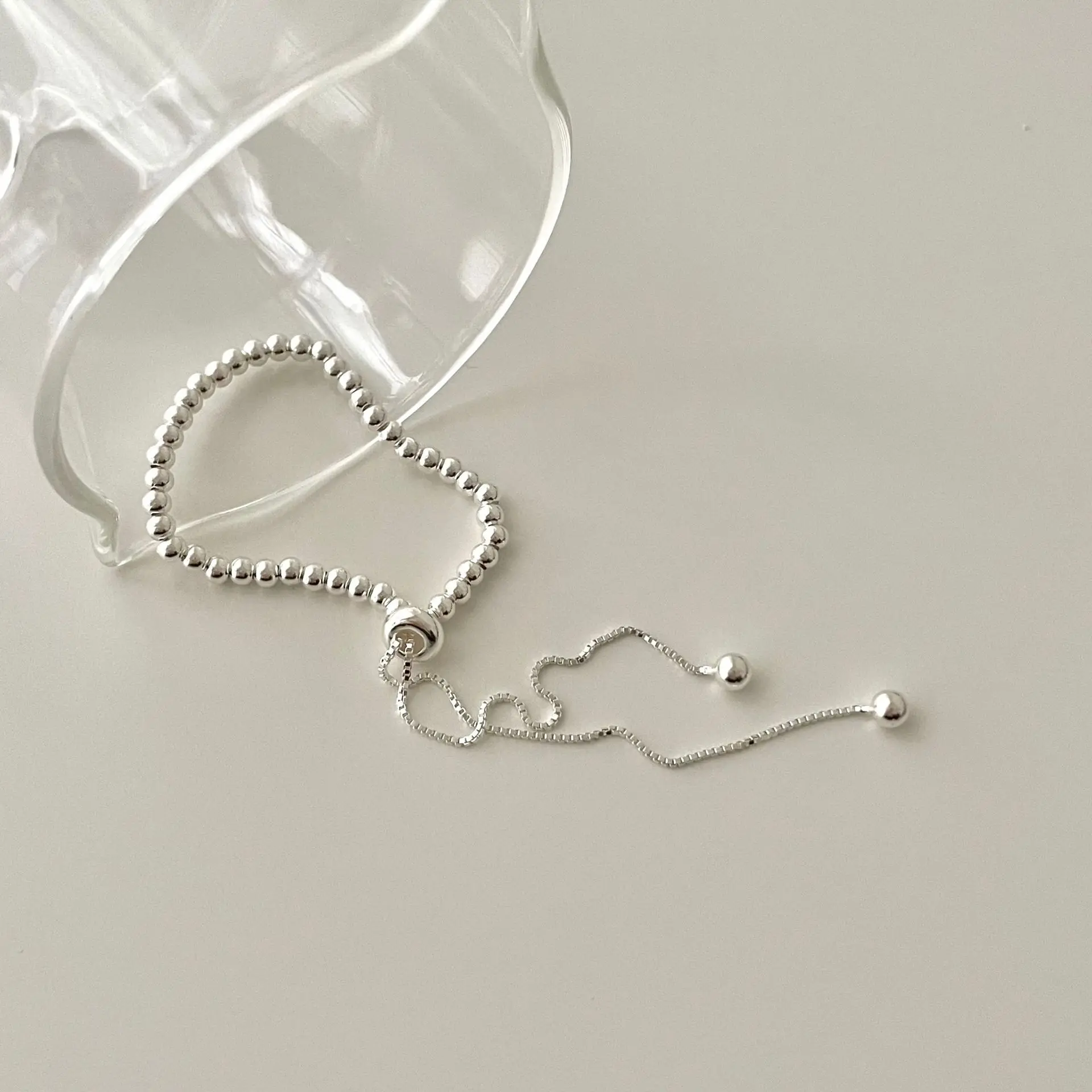 

Модный Универсальный Регулируемый браслет из стерлингового серебра S925 пробы в Корейском стиле, серебряные ювелирные изделия, индивидуальн...