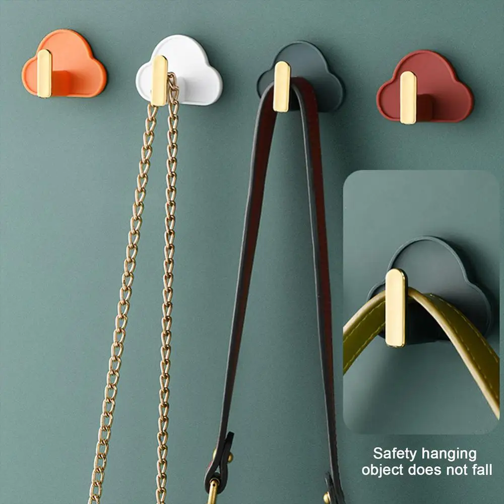 

Without Drilling Home Organizer Hooks Kitchen Towel Hanger Hooks Punch-free Self Adhesive Wall Hanging Hook Cloud Shape Hook