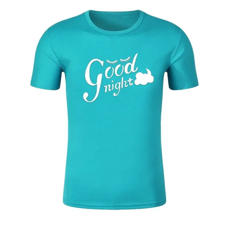 

Summer 2022 Men's T-Shirt Multicolor Casual T-Shirt Polyesterbreathable Adult Child T-Shirt Man Short Sleeve Print Good Night