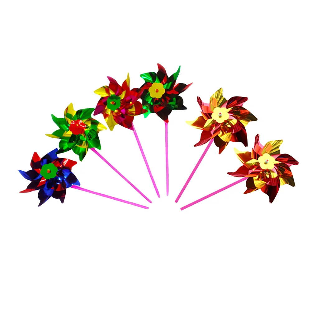 

20 Pcs Windmill Toy Colorful DIY Childrens Toys Plastic Pinwheel Rainbow Kids Small