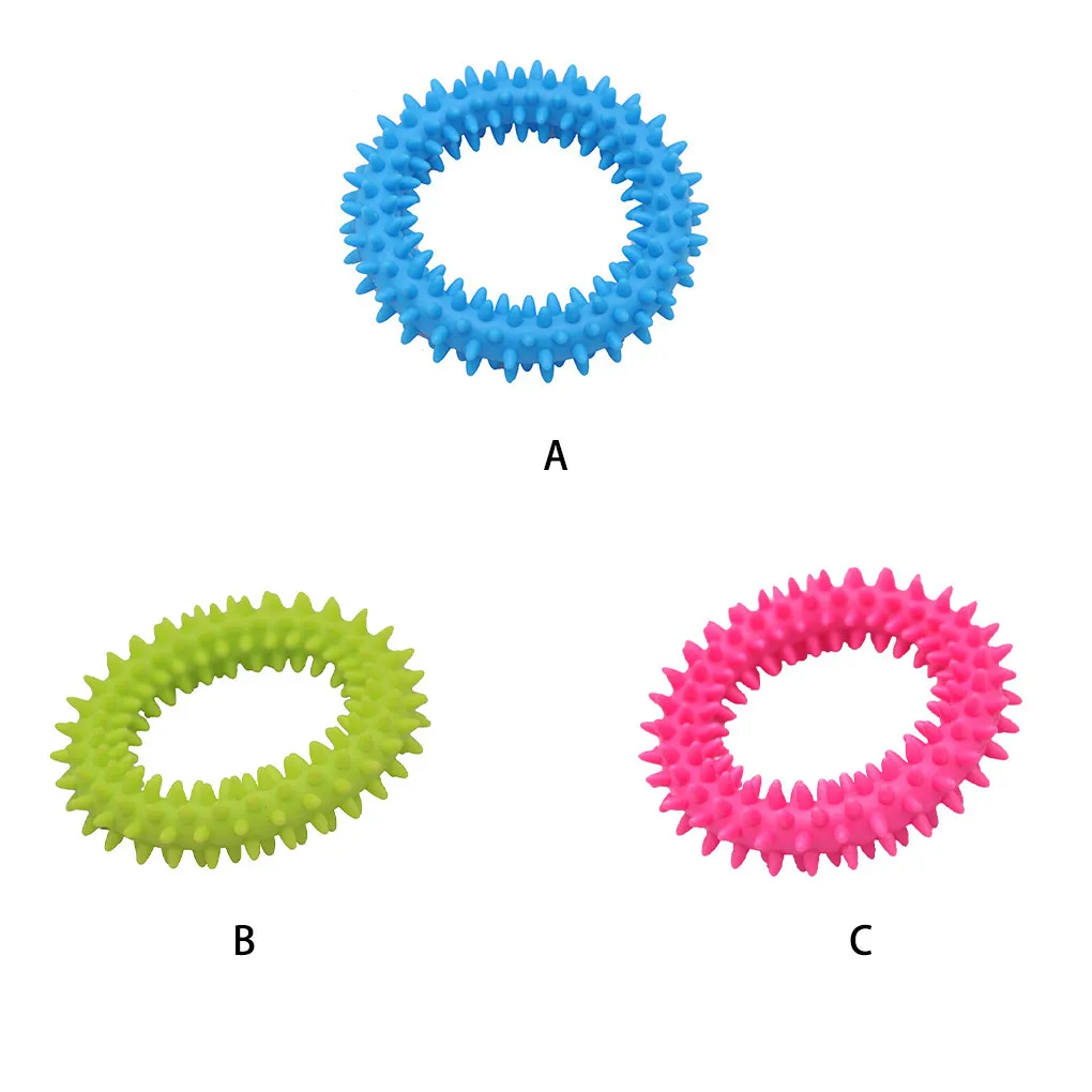 

2X Interactive Toy Training Ring Cleaning Disc Pet Accessories Long-lasting Puller Compact Size Multicolored Chew Toys