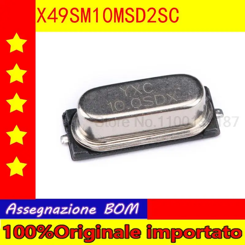 10pcs/lot Passive crystals/HC - 49 SMD patch 10 MHZ 20 PPM pf X49SM10MSD2SC (5) |