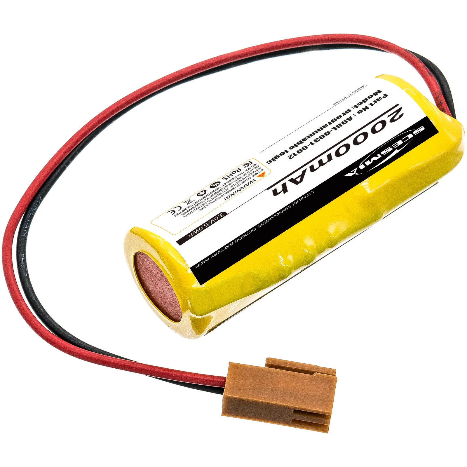 Аккумулятор 2000 мАч для Fanuc LX98L-0031-0012, FDK CR8-LHC, GE A02B-0200-K102, A98L-0031-0012, Le Blonde A98L00310012 (art.: 3920db17f5aaa) - 3920db17f5aaa