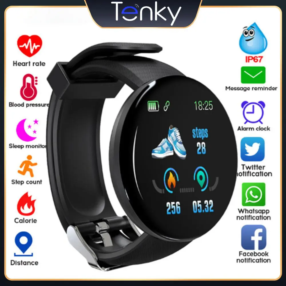 

Round Smartwatch Fitness Tracker Smart Watch Blood Pressure Heart Rate Monitor Smart Bracelet 1.44 Inch Fashion Electron Clock