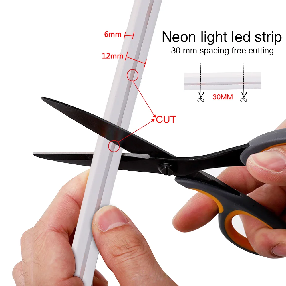 RGB Neon Strip Light DC12V WIFI Bleutooth Control Lamp Flexible Led 3535 96Leds/m Waterproof Rope Lights | Освещение