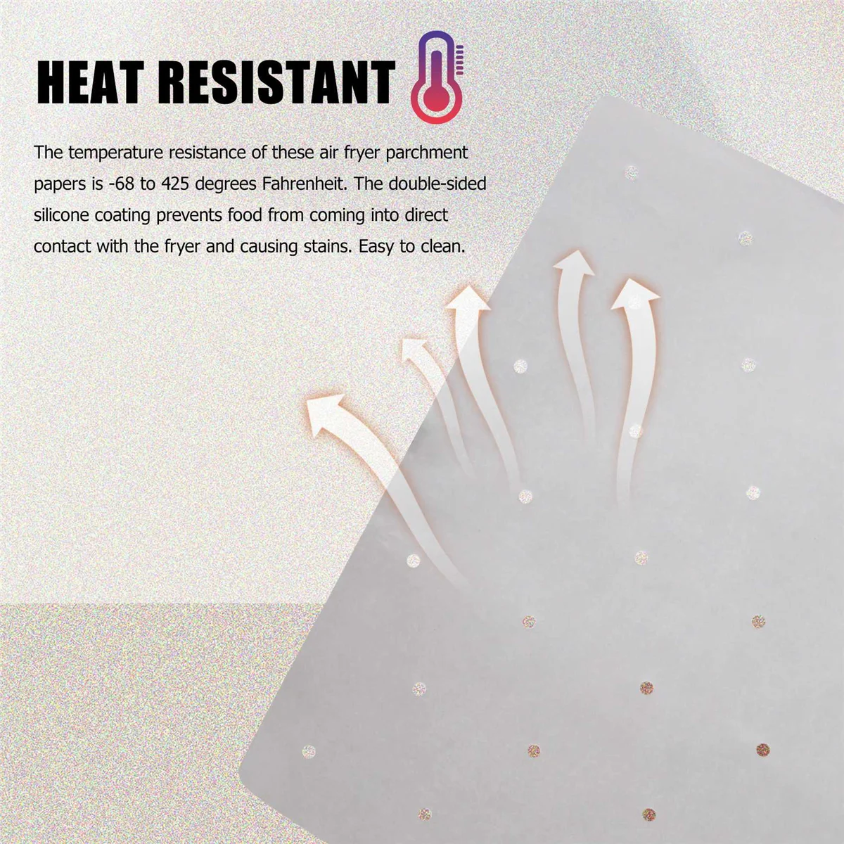100 шт. пергаментный вкладыш для фритюрницы перфорированный квадратный гриля Ninja