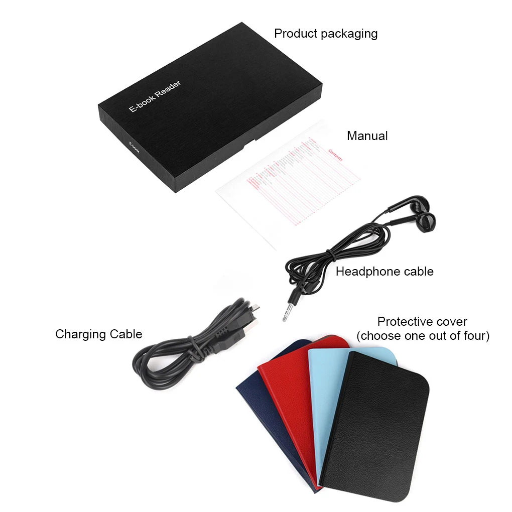 

E-book Reader with 7-inch HD TFT Screen Digital MP3 Audio Music Player Tablet Black 4GB EU Plug