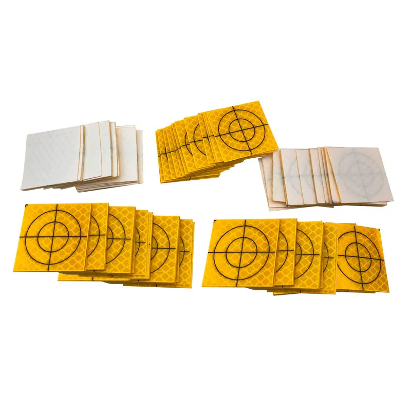 

100pcs Brand New Yellow Color Reflector Sheet Size 20 30 40 50 60 Reflective Tape Target For Surveying Total Station