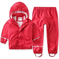 childrens spring and autumn children suit boys andgirls high grade weatherproof waterproof suit jacket windproof pants overalls