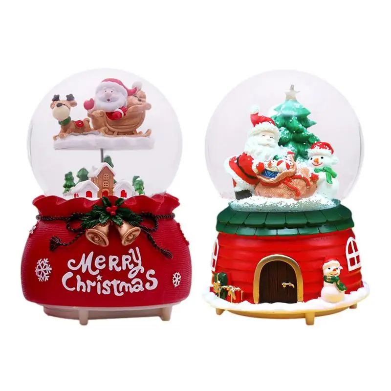 

Crystal Ball Christmas Snow Globe Ornament Christmas Creative Snowflake Crystal Ball Music Box Thanksgiving Christmas Gift