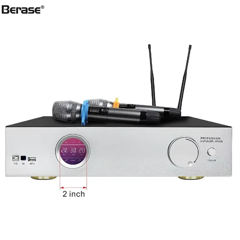 Фото Berase DK-450 3-в-1 многофункциональный цифровой DSP-усилитель для караоке с ревербератором, профессиональное звучание №4