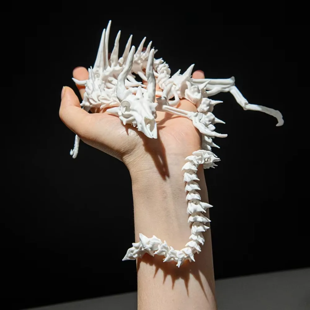 3D печатная модель скелета дракона шарнирный череп дракон подвижные украшения
