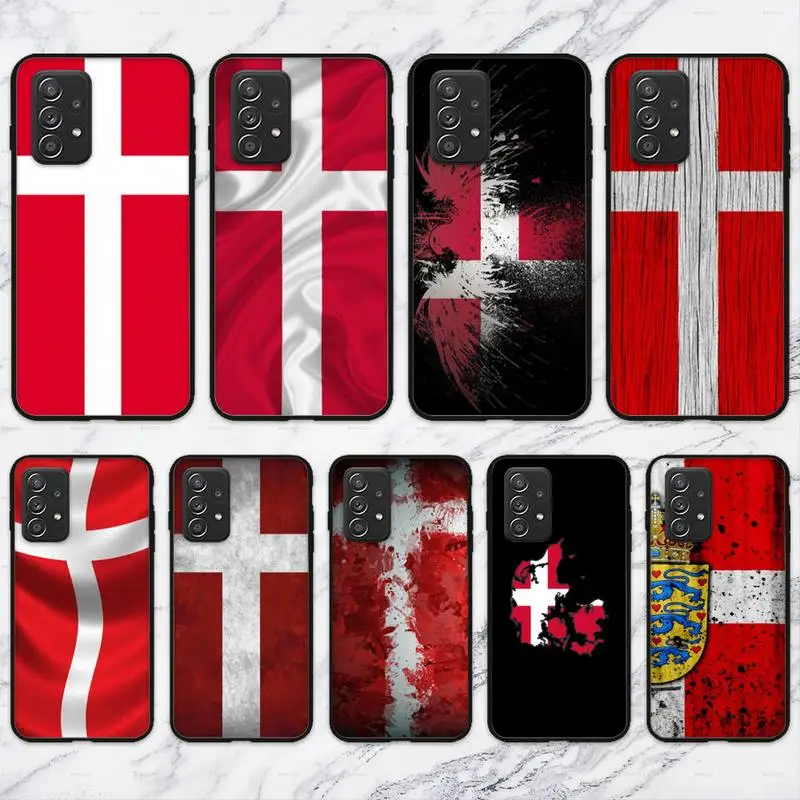 Чехол для телефона с датским флагом Samsung Galaxy A02 A12 A21 A22 A32 A41 A42 A51 A71 A72 - купить по