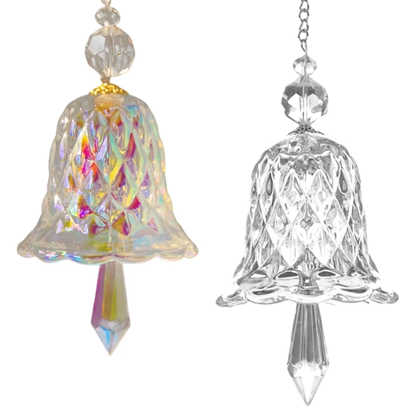 Новинка 2024 года 2 шт. хрустальные колокольчики разноцветные стеклянные подвесные