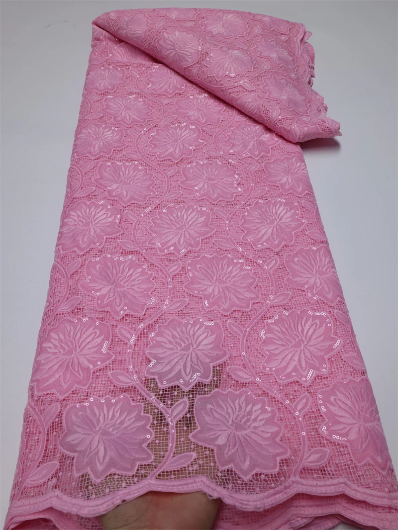 

African Chiffon Lace Fabric 2023 High Quality Lace With Sequins Nigerian Lace Fabrics French Milk Silk Fabric For Wedding Dress