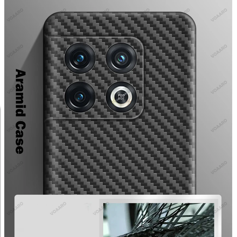Funda For Oneplus 10 Pro Aramid Case for Oneplus 10 Pro Ultra-Thin Matte 3D Pure Real Carbon Fiber Phone Case Shockproof Cover