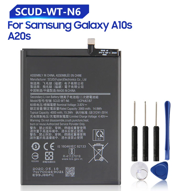 

Replacement Battery For Samsung Galaxy A20s A10s Honor Holly 2 Plus SM-A2070 A21 SCUD-WT-N6 Rechargeable Battery 4000mAh