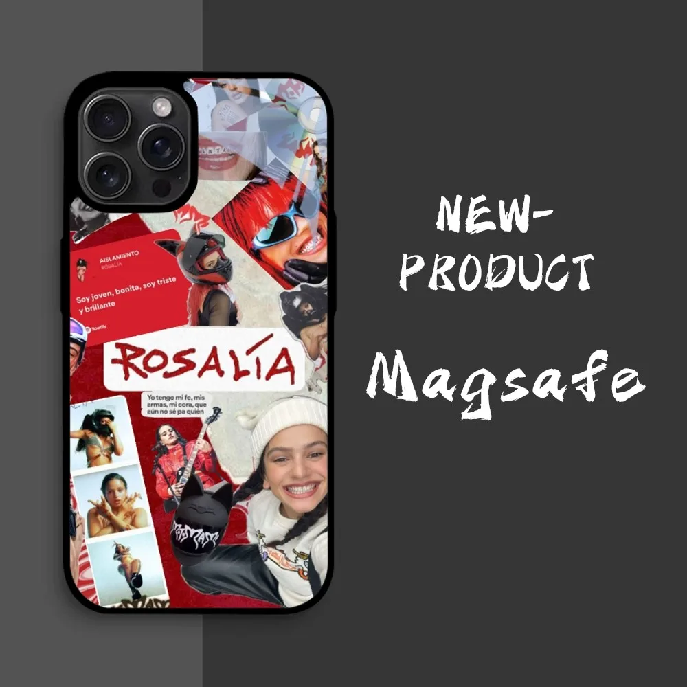 Чехол для телефона Spanish Music Singer R-Rosalia IPhone 16 15 14 13 12 11 Pro Xs Max Mini XR X 7 8 Plus Luxury Mirror Hard Funda