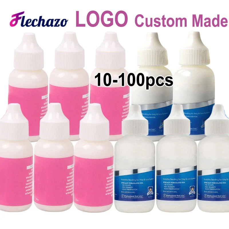

Wholesale Wig Glue with Logo Name Custom Made 10-100pcs Extra Hold Waterproof Hair Replacement Adhesive Glue for Lace Wig Toupee