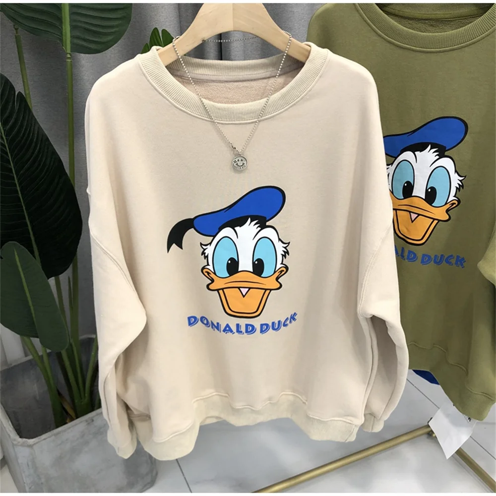 

Disney Women Sweatshirt Donald Duck Tracksuit Sports Sweatshirt Casual Loose Top