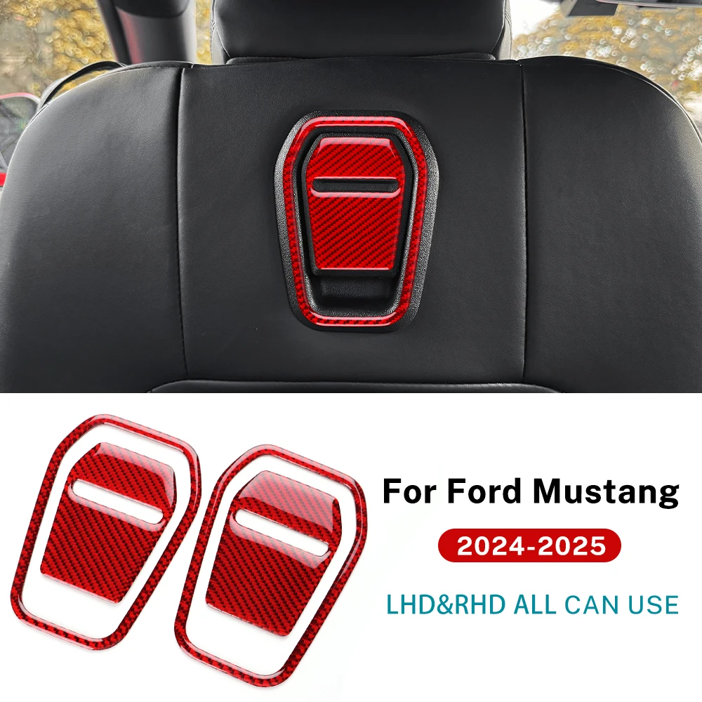 

Настоящая мягкая наклейка из углеродного волокна для Ford Mustang GT Dark Horse EcoBoost 2024 2025 LHD RHD, ручка автомобильного сиденья, декор, внутренняя отделка
