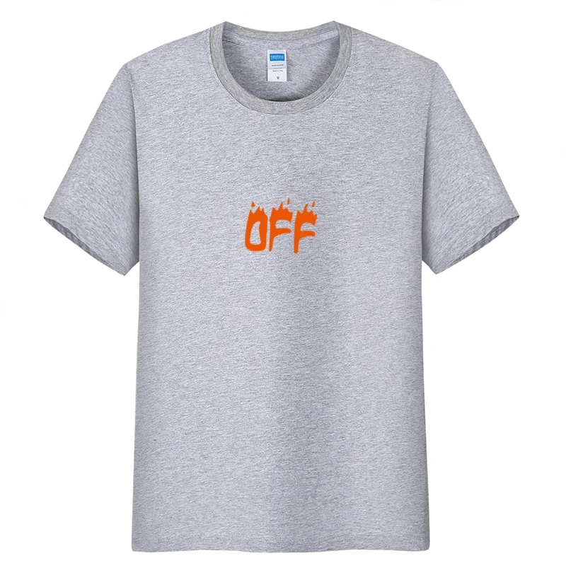 

2023 New Men's T-shirt Daily Comfortable Cotton Off White Tshirt Male Fashion Clothing Summer Top Tees Graphic Casual T Shirt