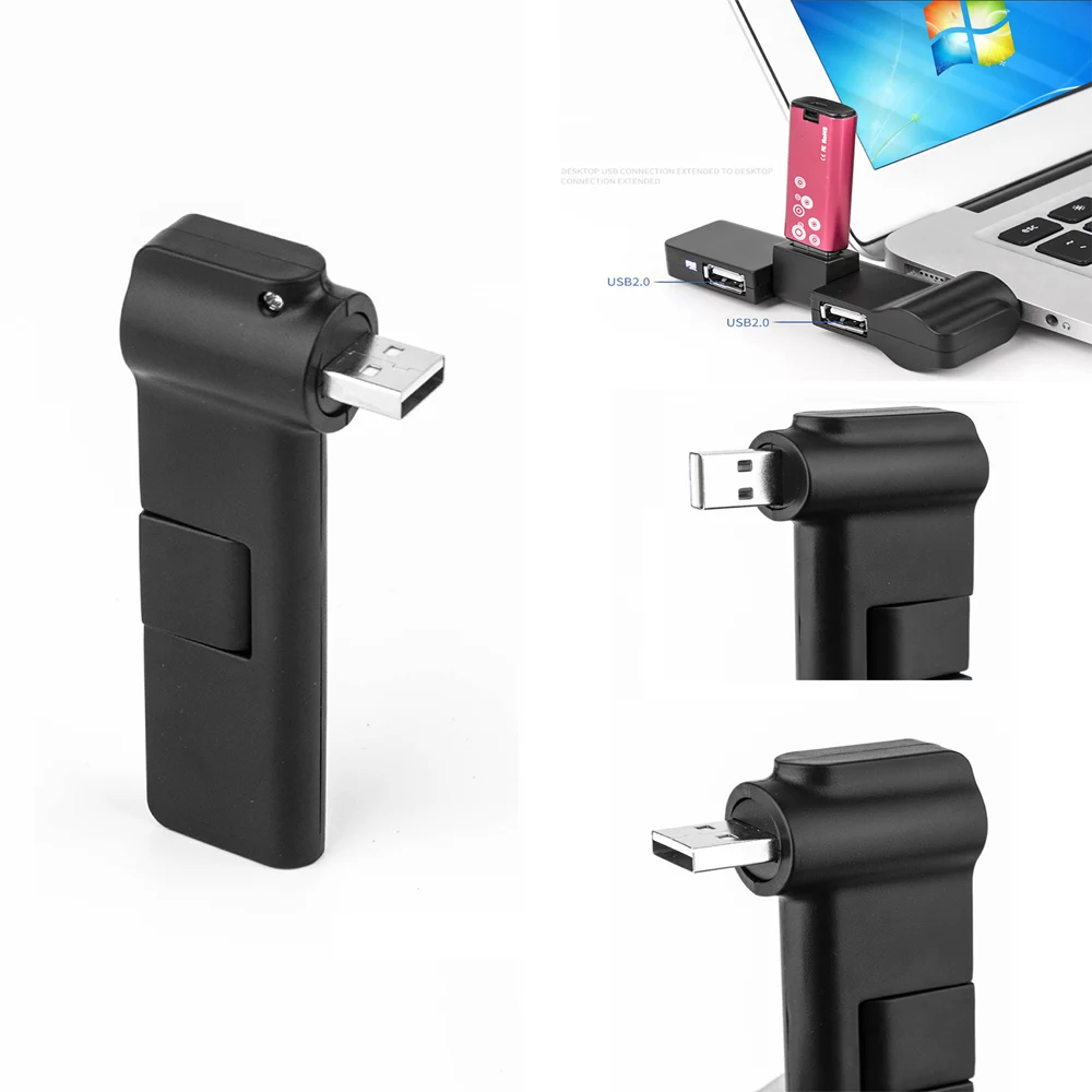 Вращающийся USB-концентратор 4 порта 180 градусов поворотный концентратор USB2.0 1 в