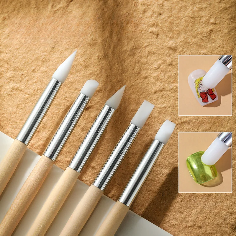 Набор для дизайна ногтей из силикона и искусственной кожи многофункциональный