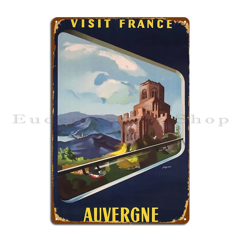 Металлическая табличка Auvergne Ретро дизайн кино