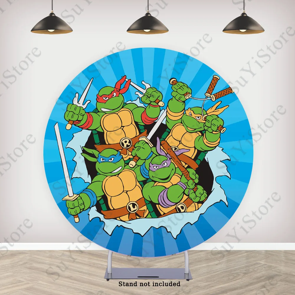 Подростковый мутант Черепашки-ниндзя круглый фон для фотосъемки мальчиков день