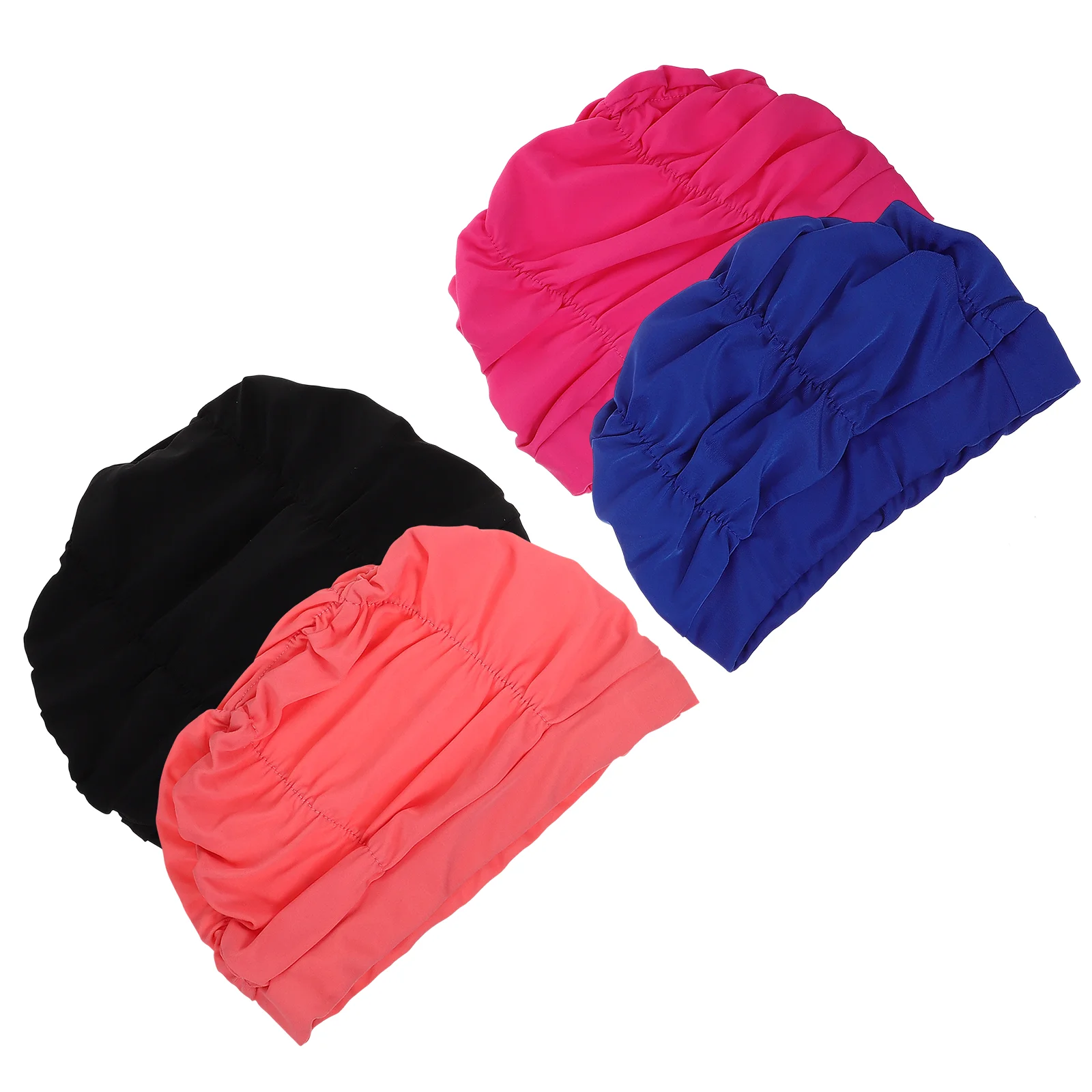 

4 Pcs Swim Cap For Women Swimming Cap Adults Caps Women Hair Hats Large Portable Butt Head Comfortable